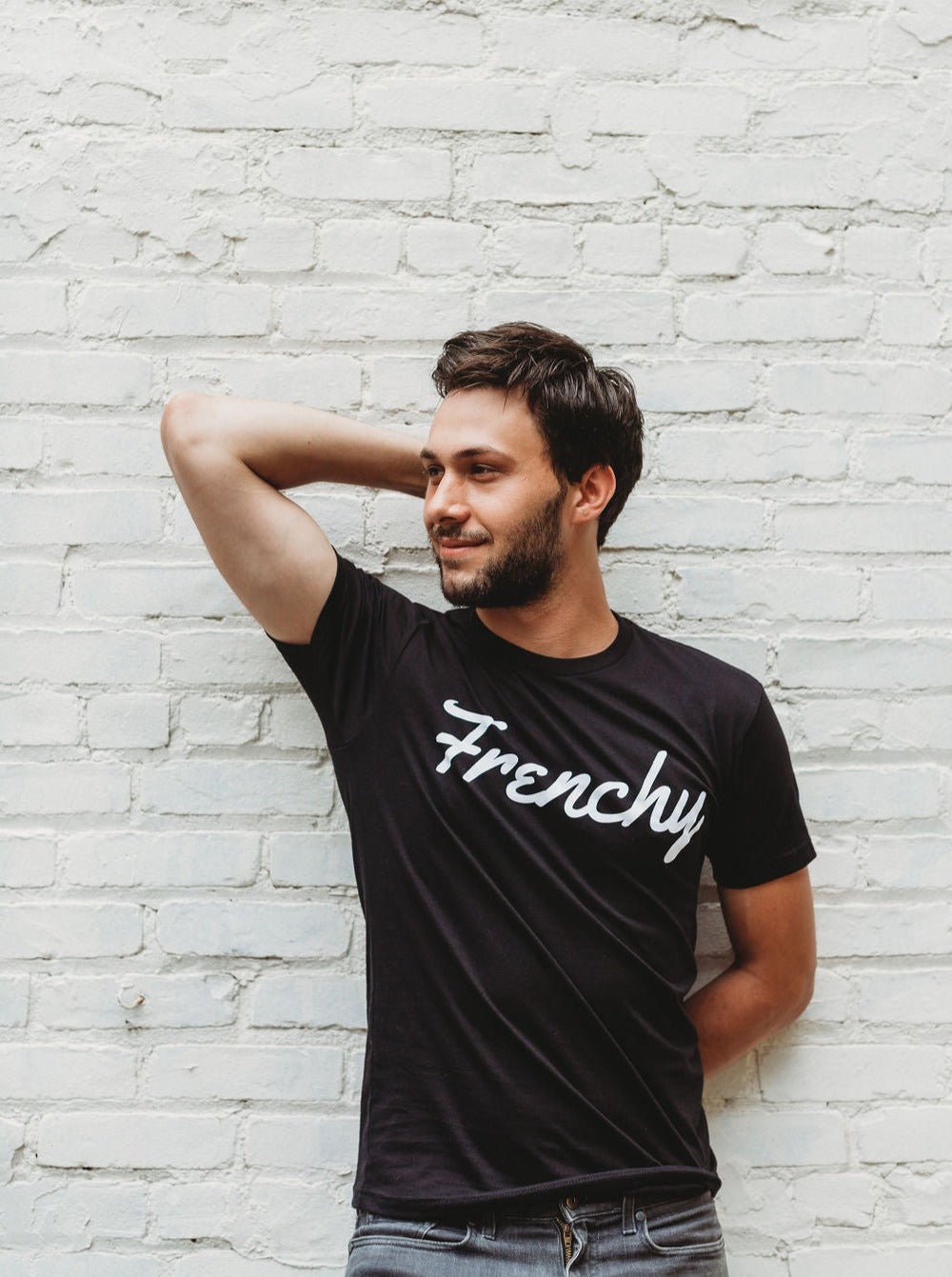 Men unisex T-shirt Frenchy Black