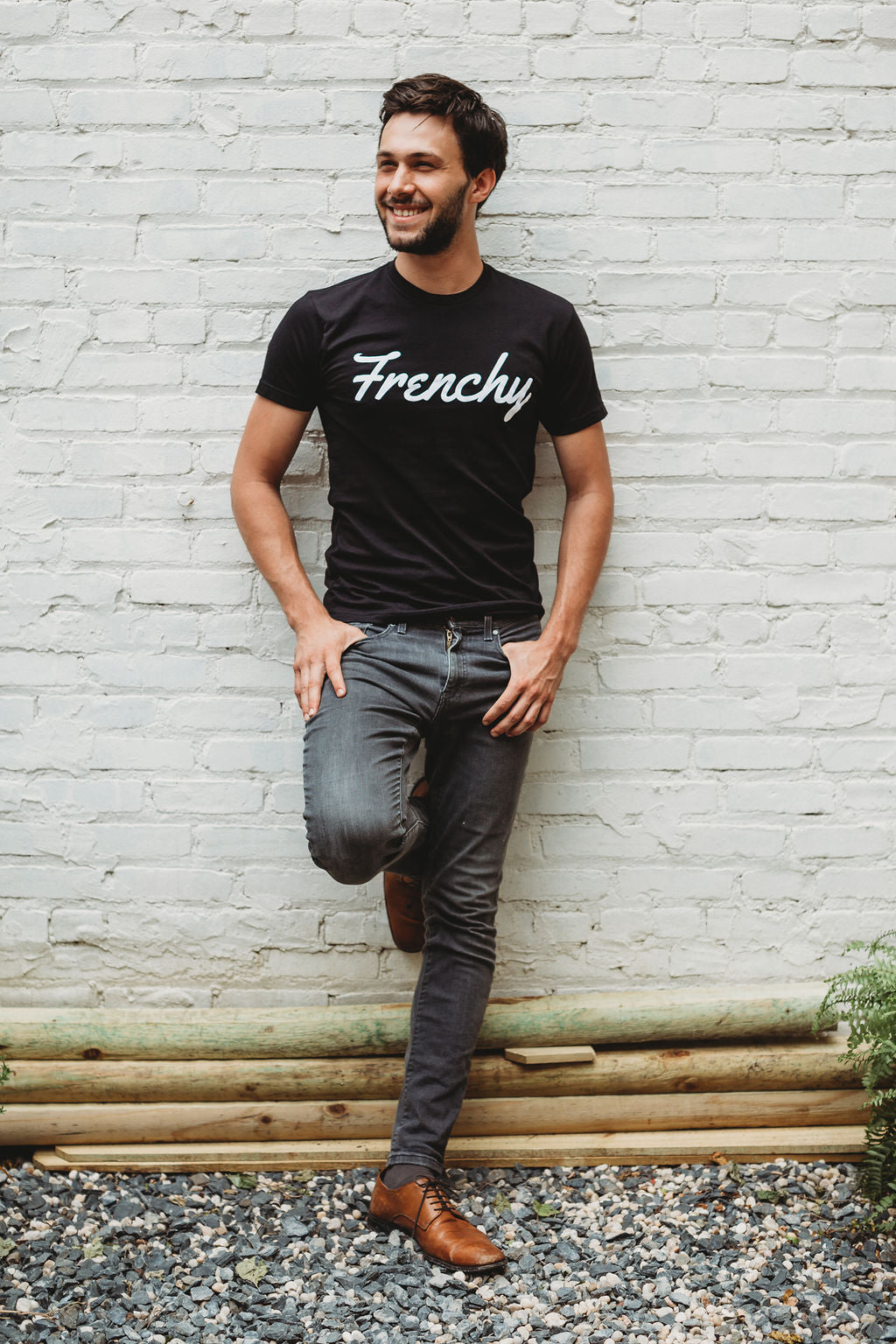 Men unisex T-shirt Frenchy Black