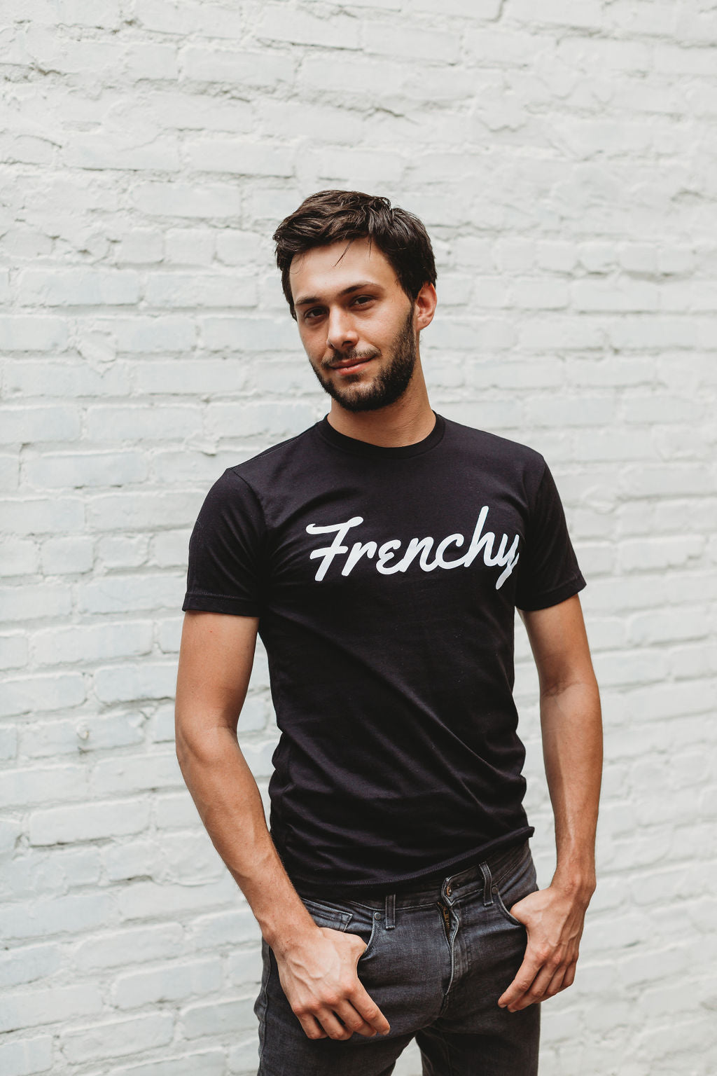 Men unisex T-shirt Frenchy Black